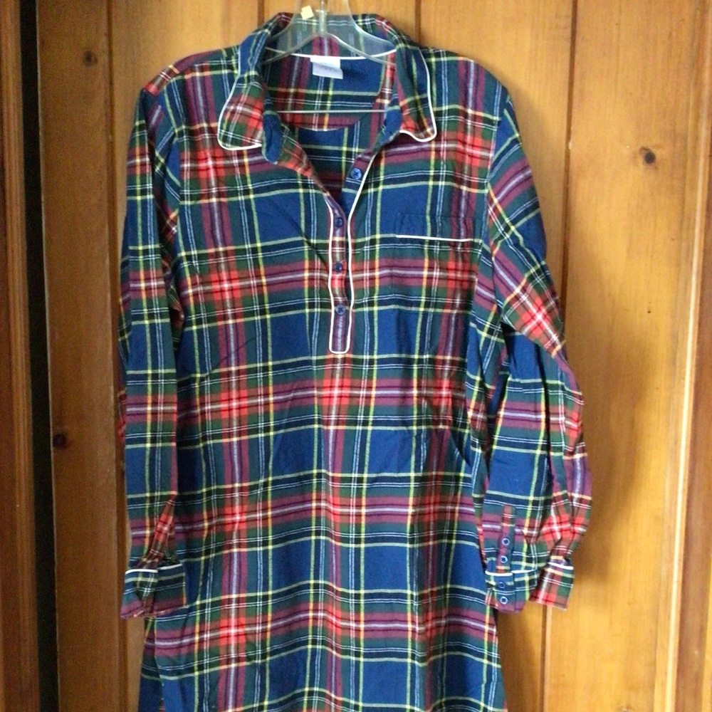Land’s End Flannel Long Sleeve Nightshirt